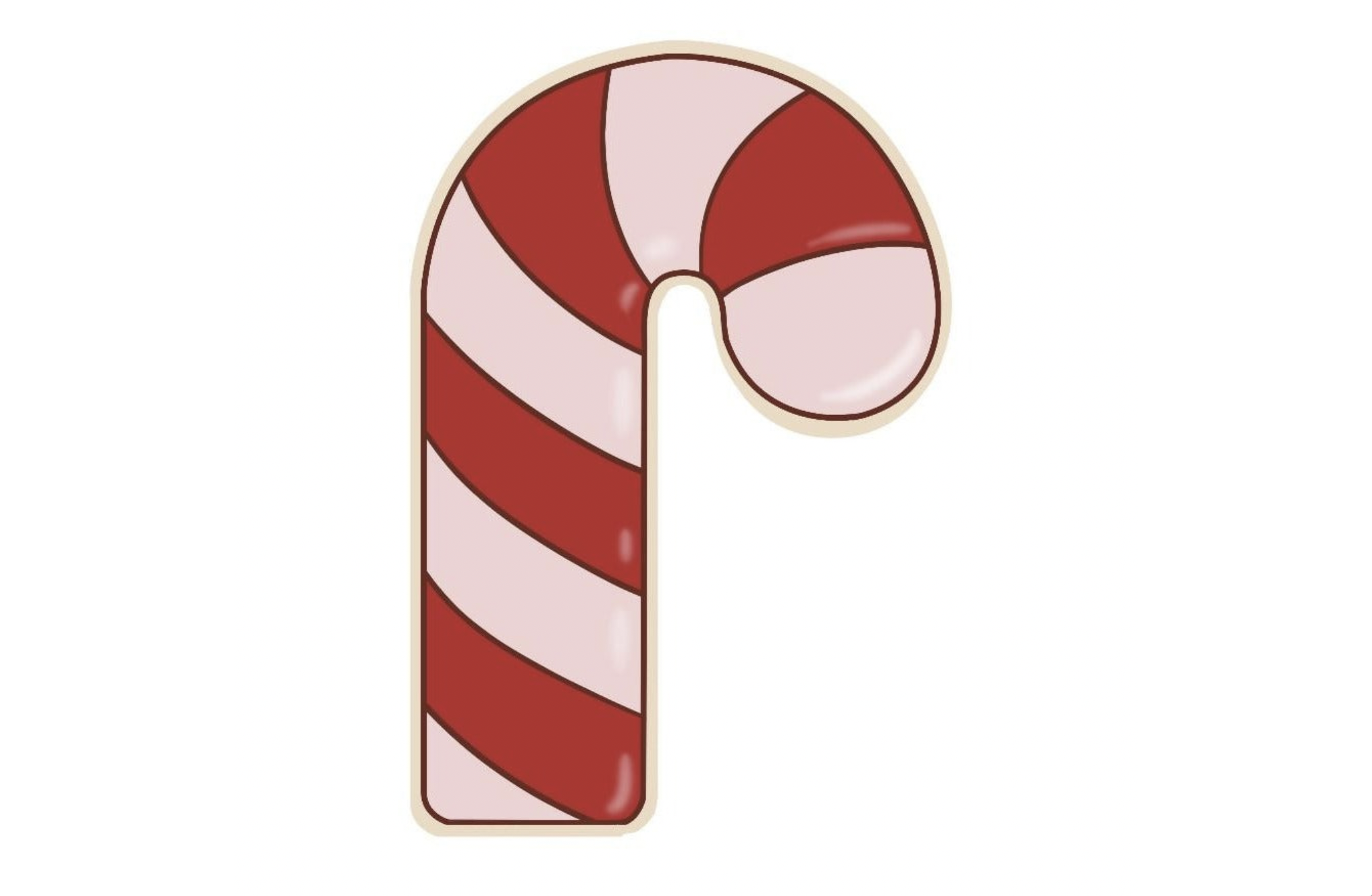 Miss Biscuit Candy Cane Cookie Cutter