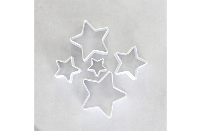 Star Set of 5 Plastic Cookie Cutters - Image 2