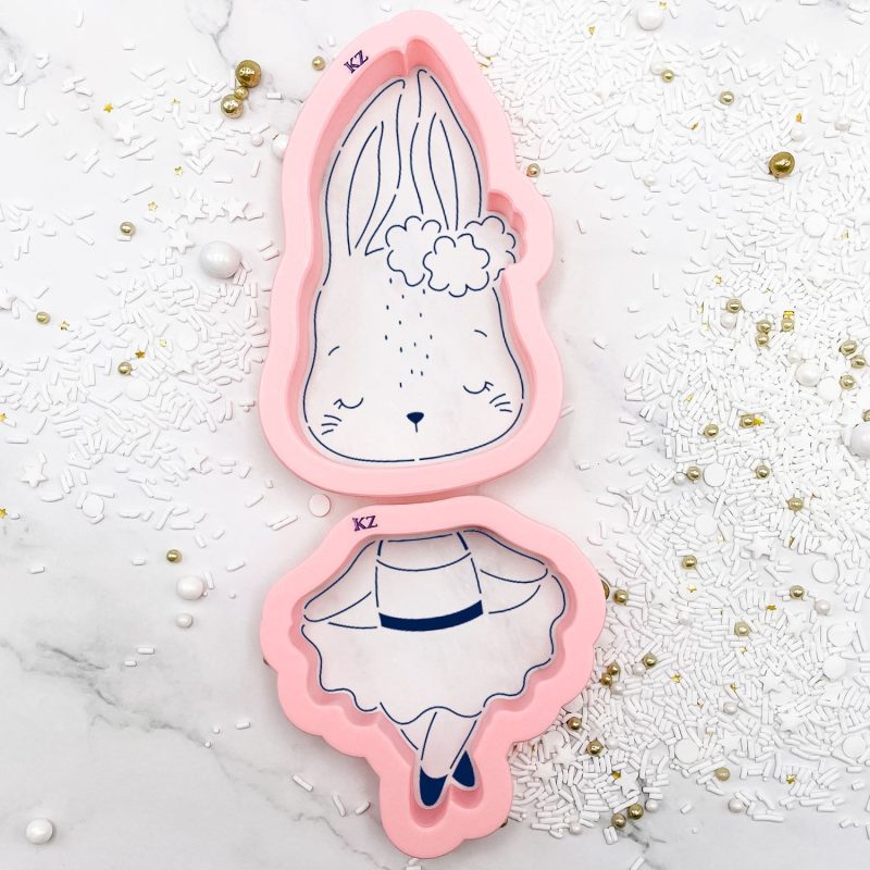 Ballerina Bunny Cutter with Stencil Set by Killer Zebras - Image 3
