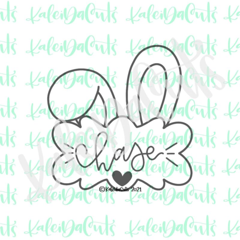 Nancy Bunny Plaque Standard Cookie Cutter by Kaleidacuts