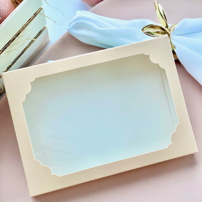 Deluxe Rectangle Cloud Cookie Box with Food Safe Board - Pack of 12 - Image 2