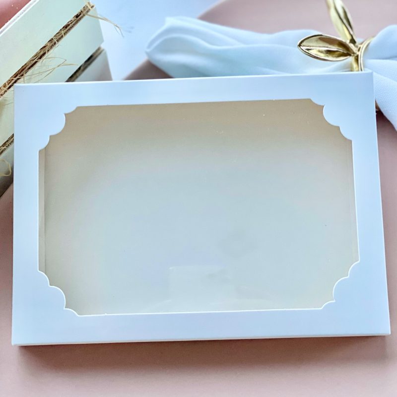 Deluxe Rectangle Cloud Cookie Box with Food Safe Board - Pack of 12 - Image 3