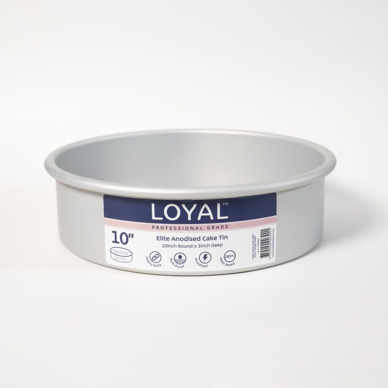 Loyal Elite Anodised Cake Tin Round 3in Deep - 10in