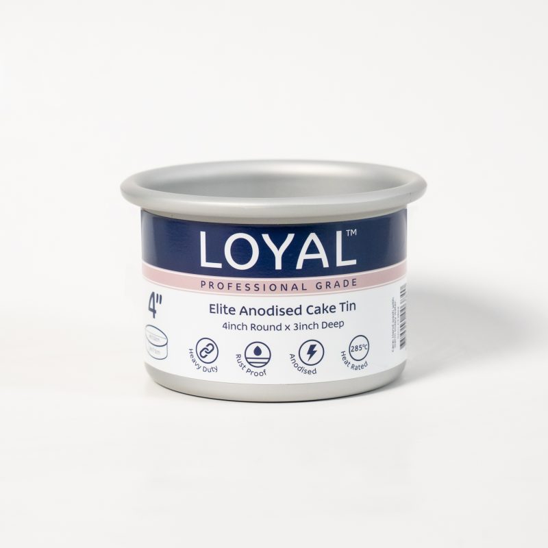 Loyal Elite Anodised Cake Tin Round 3in Deep - 4in