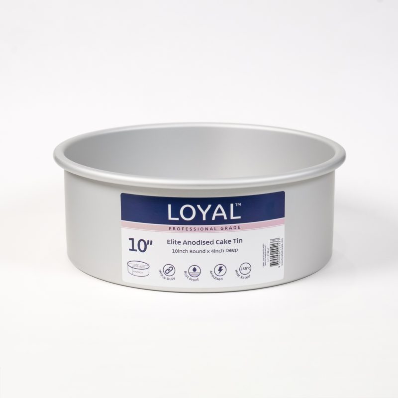 Loyal Elite Anodised Cake Tin Round 4in Deep - 10in