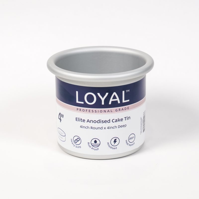 Loyal Elite Anodised Cake Tin Round 4in Deep - 4in