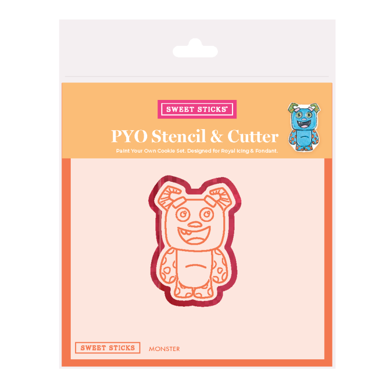 Monster PYO Stencil and Cutter by Sweet Sticks