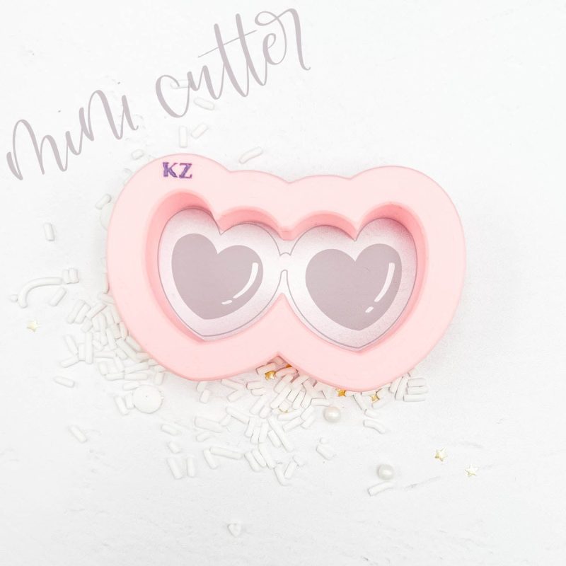 Heart Sunnies Mini Cookie Cutter by Killer Zebras (CUTTER ONLY)