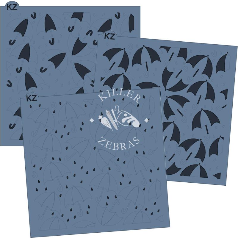 Killer Zebras - Umbrellas 3 Part Stencil - Image 2