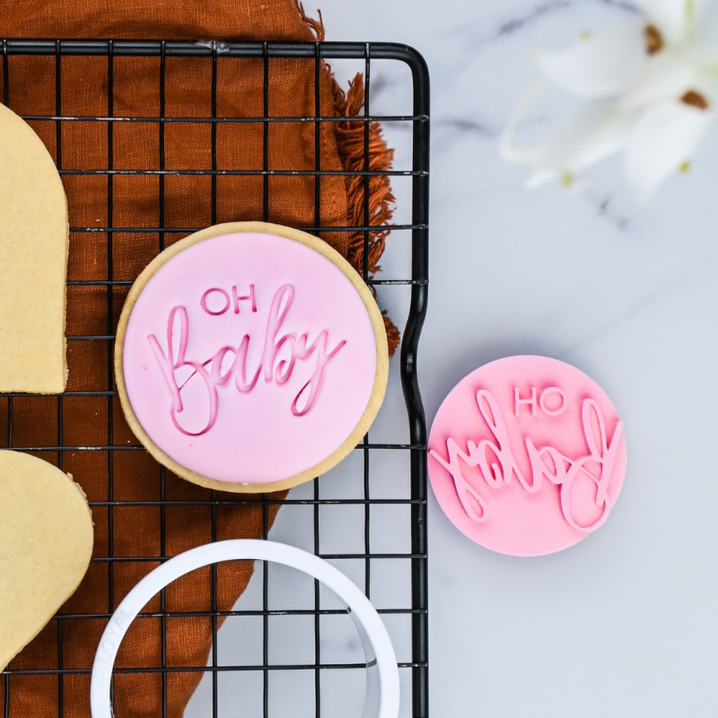 LOYAL Cookie Embosser Stamp Oh Baby