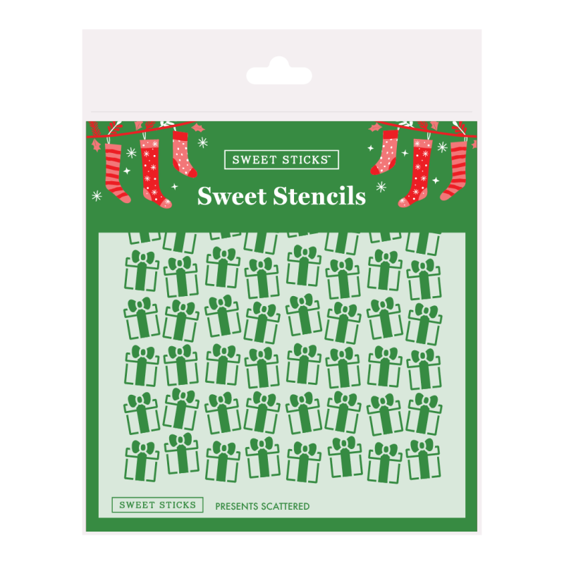 Christmas Presents Scattered Stencil by Sweet Sticks