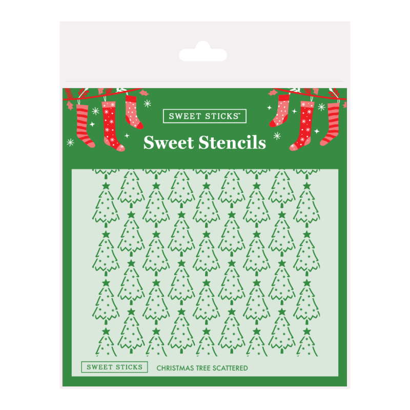 Christmas Tree Scattered Stencil by Sweet Sticks