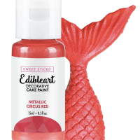 Metallic Circus Red Edible Art Paint (15ml) - Image 2