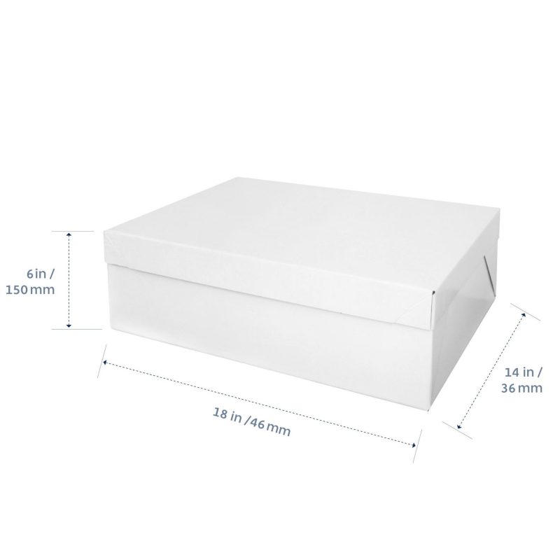 Rectangle Cake Box Half Slab 18x14x6in