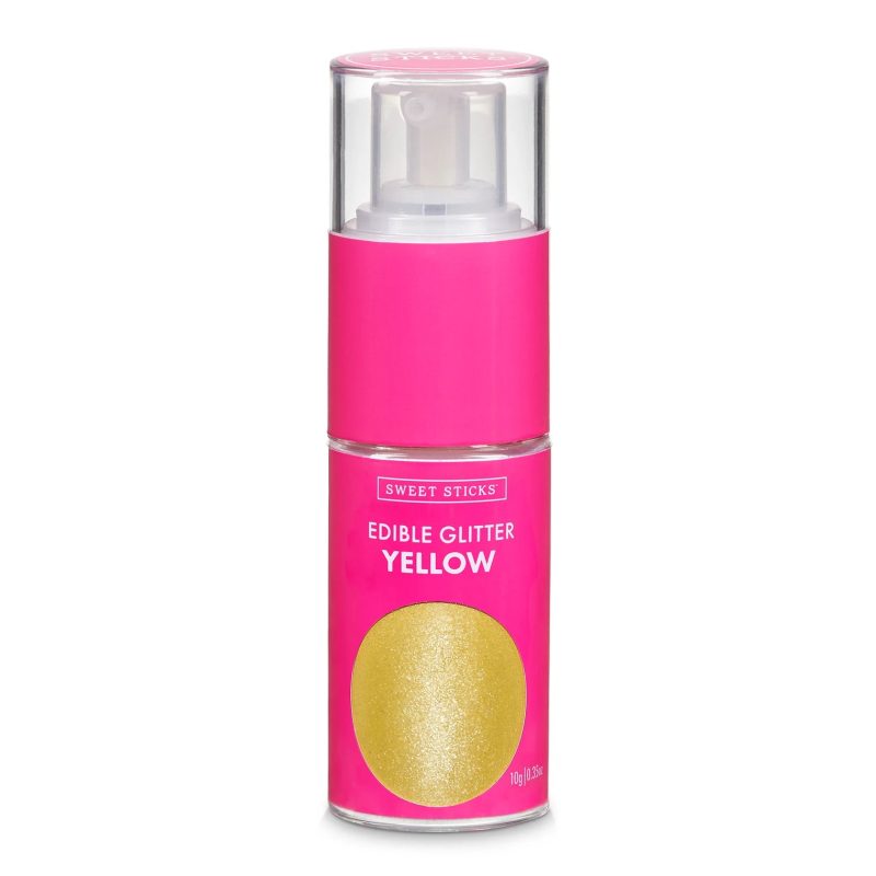 Yellow Glitter Pump by Sweet Sticks