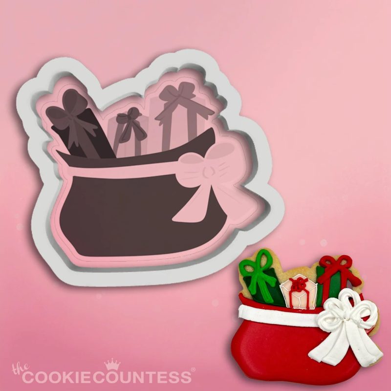 Santas Presents Bag Cookie Cutter by Cookie Countess