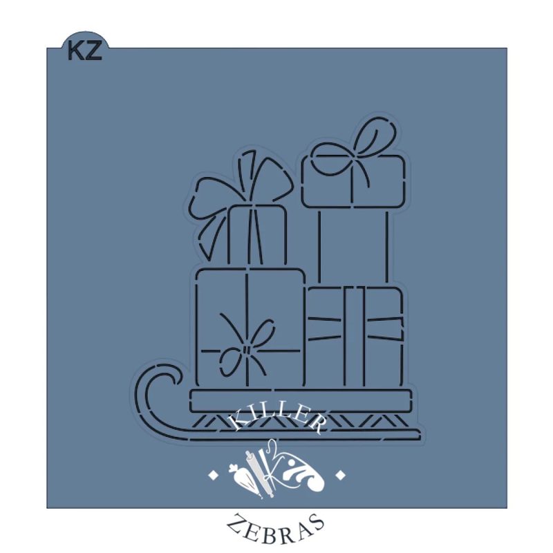 Sled with Presents Cutter with Stencil Set by Killer Zebras - Image 2