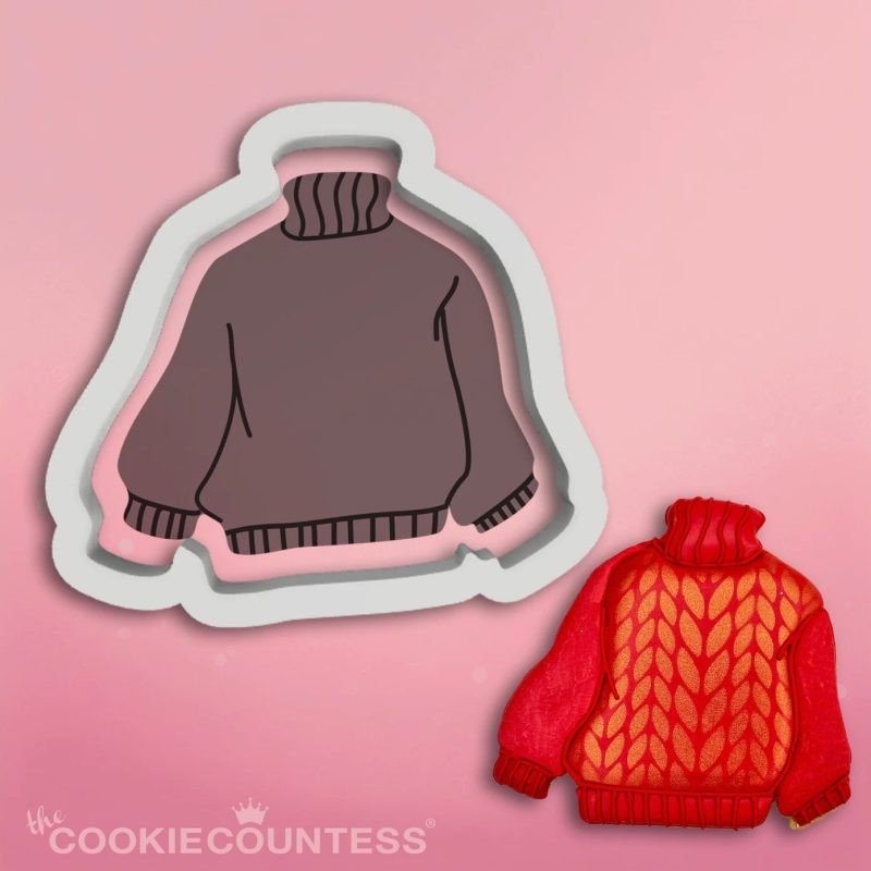 Slouchy Sweater Cookie Cutter by Cookie Countess