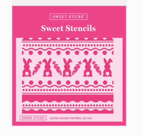 Sweet Sticks Easter Bunny Pattern Stencil