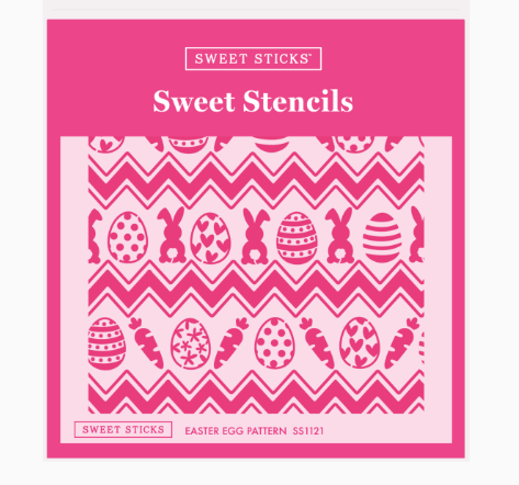 Sweet Sticks Easter Egg Pattern STencil