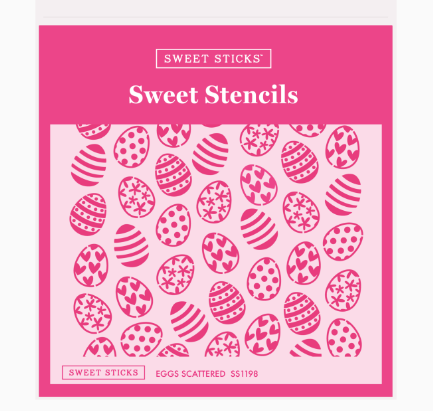 Sweet Sticks Easter Eggs Scattered Stencil