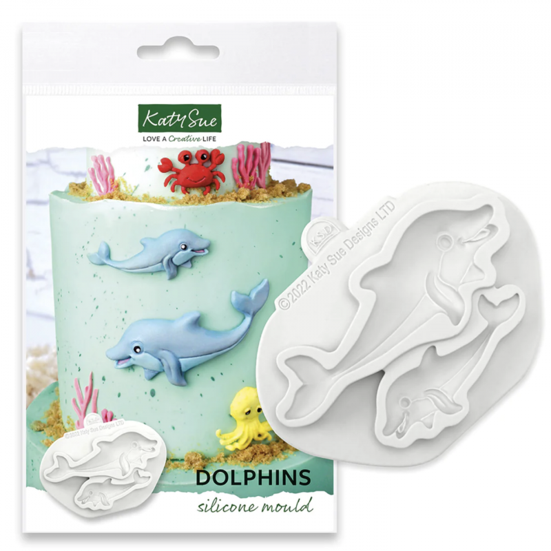 Dolphins Silicone Mould by Katy Sue