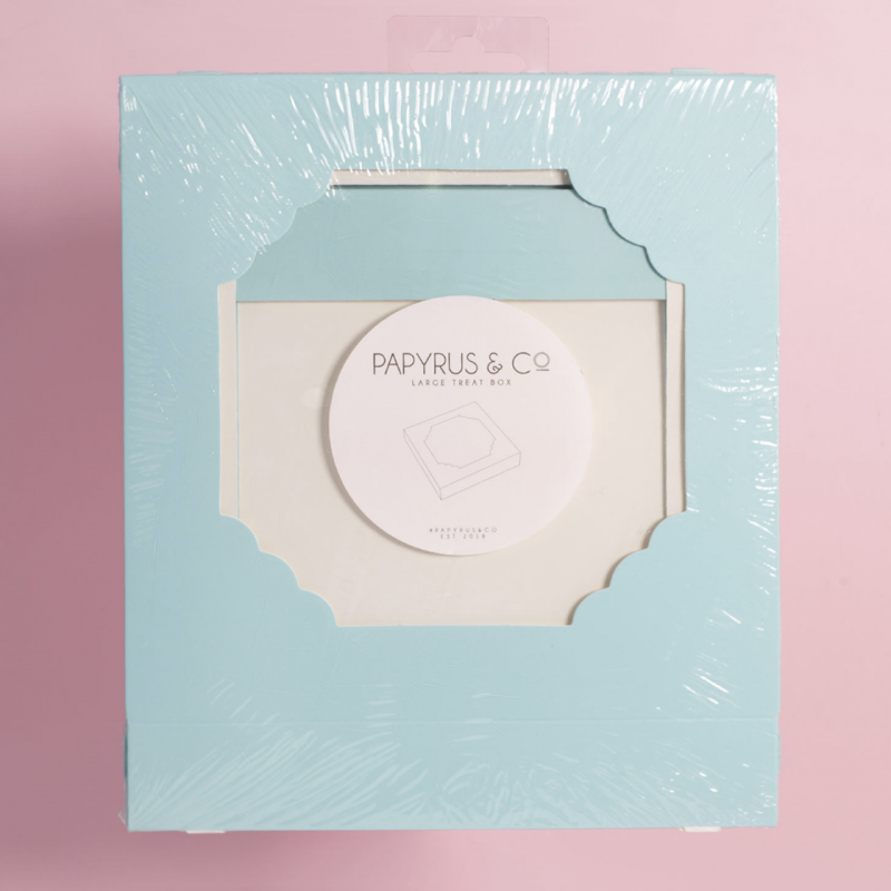 Scalloped Large Treat Box (Pack of 5) - Pastel Blue
