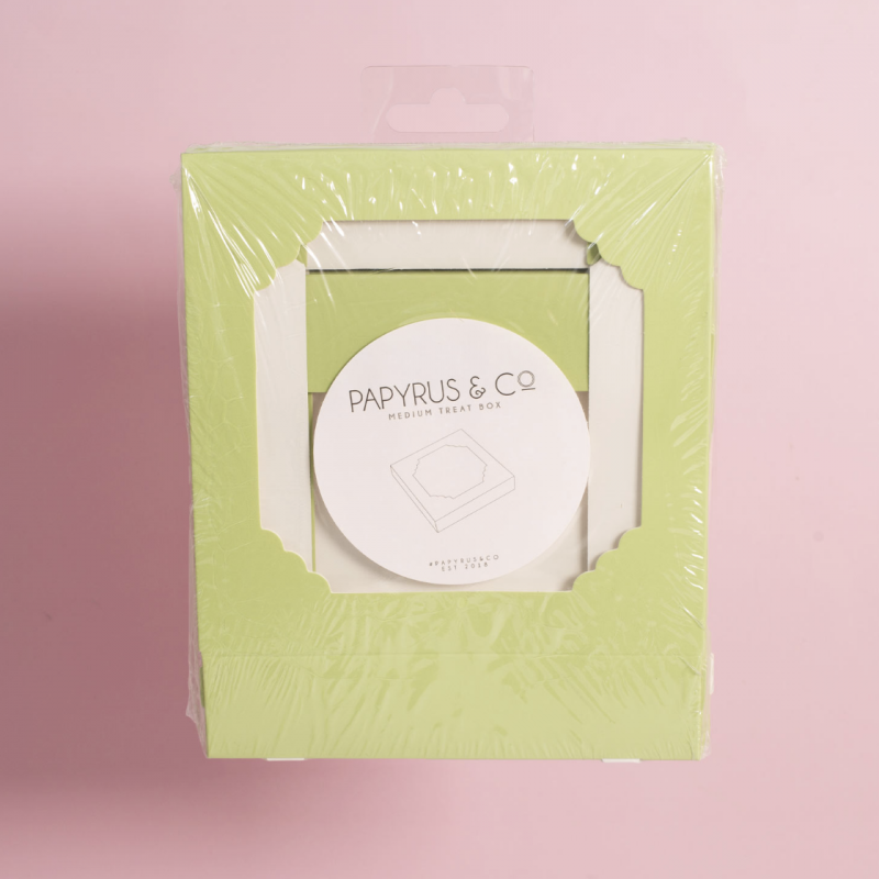 Scalloped Medium Treat Box (Pack of 5) – Pastel Green - Image 3