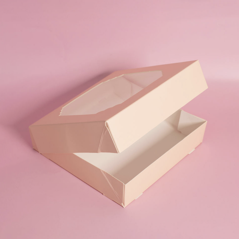 Scalloped Medium Treat Box (Pack of 5) - Pastel Pink
