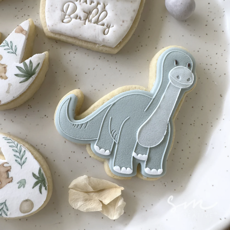 Brontosaurus Stamp and Cutter by Sarah Maddison
