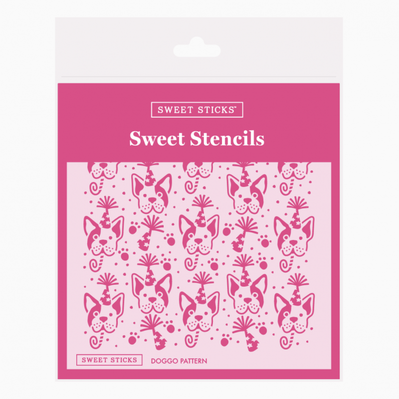 Doggo Pattern Stencil by Sweet Sticks