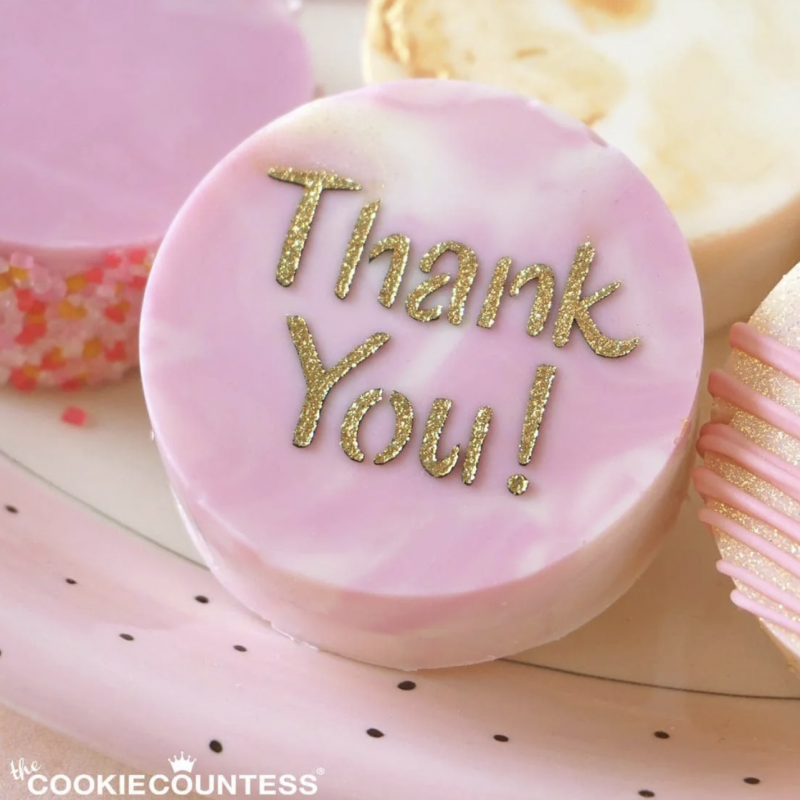 Mini Stencil - Thank you by The Cookie Countess