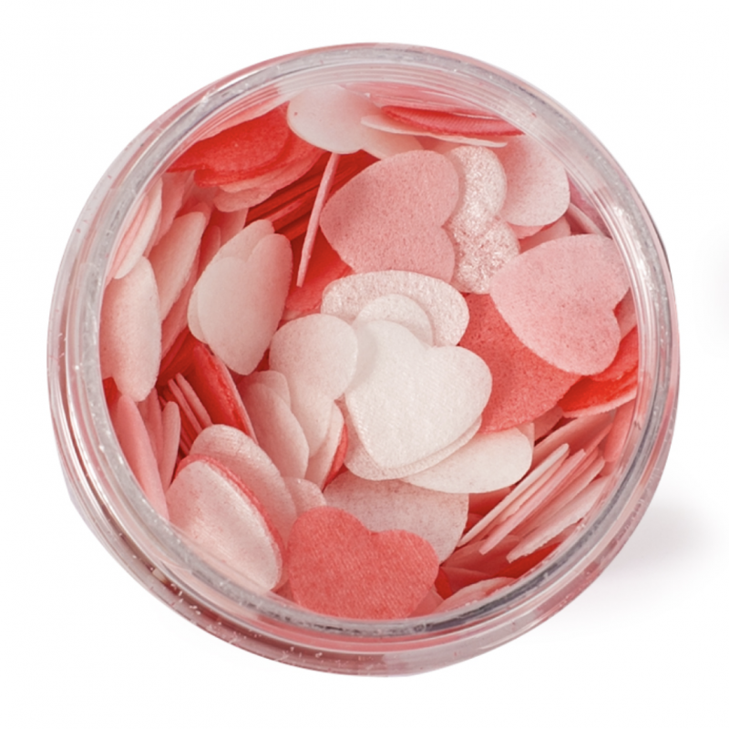Small Hearts Valentine Wafer Confetti by Sprinks