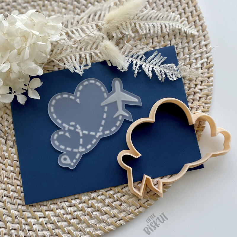 Travel Hearts Cookie Cutter by Little Biskut