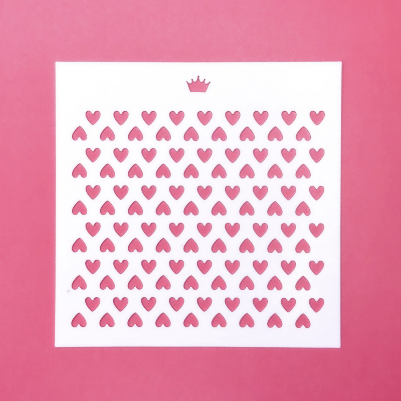 Cookie Countess Small Heart Sprinkle Stencil