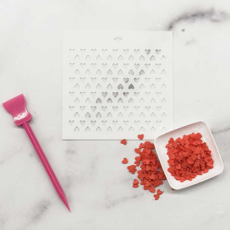 Cookie Countess Small Heart Sprinkle Stencil