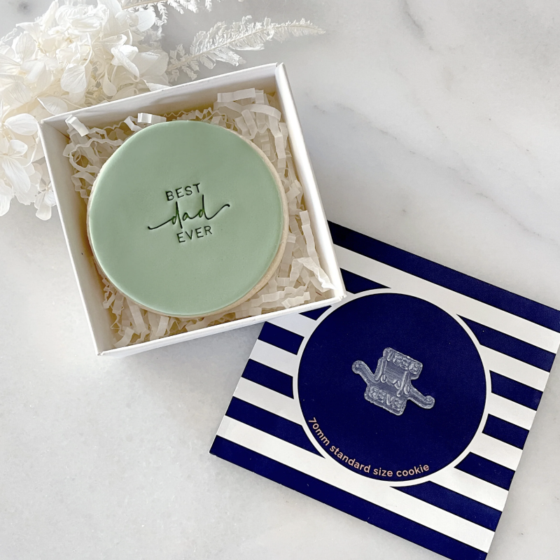 Best Dad Ever Tiny Text Stamp by Little Biskut