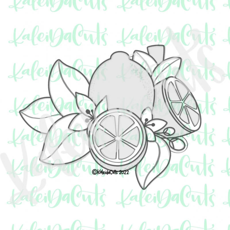 Floral Lemon Branch Cookie Cutter
