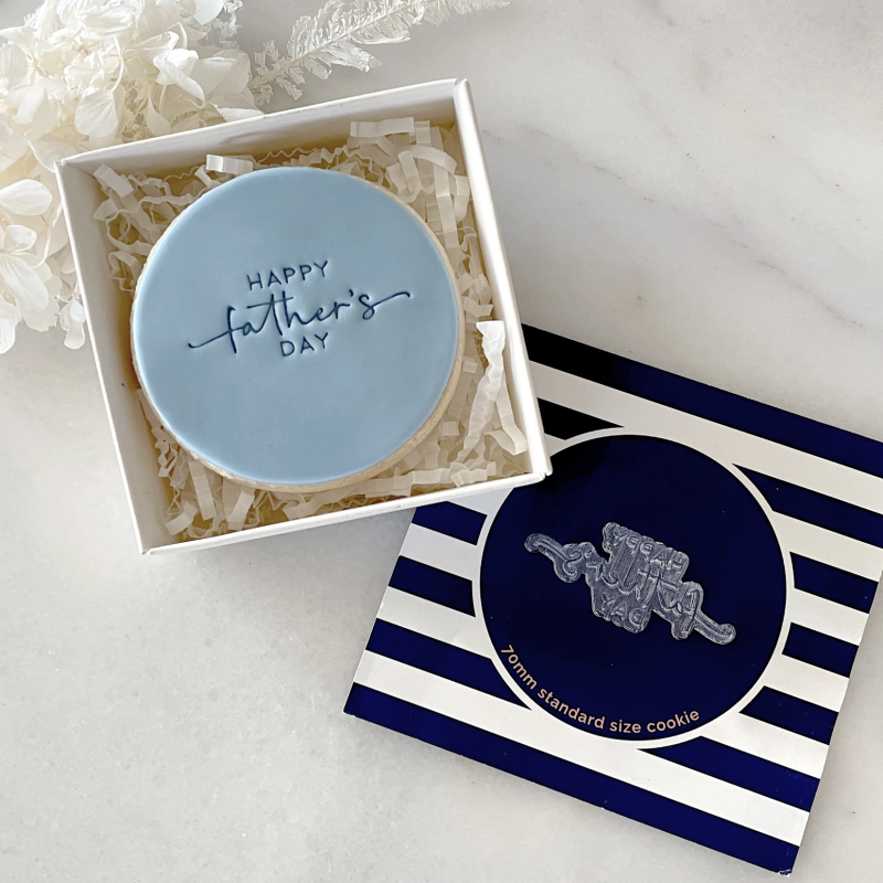 Happy Father's Day Tiny Text Stamp by Little Biskut
