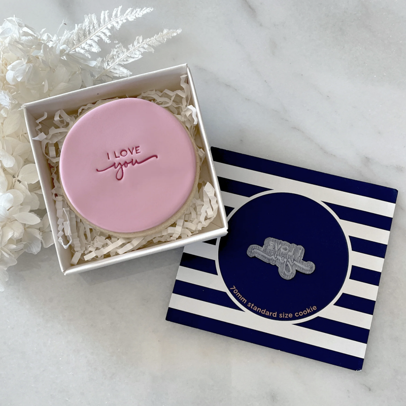 I Love You Tiny Text Stamp by Little Biskut
