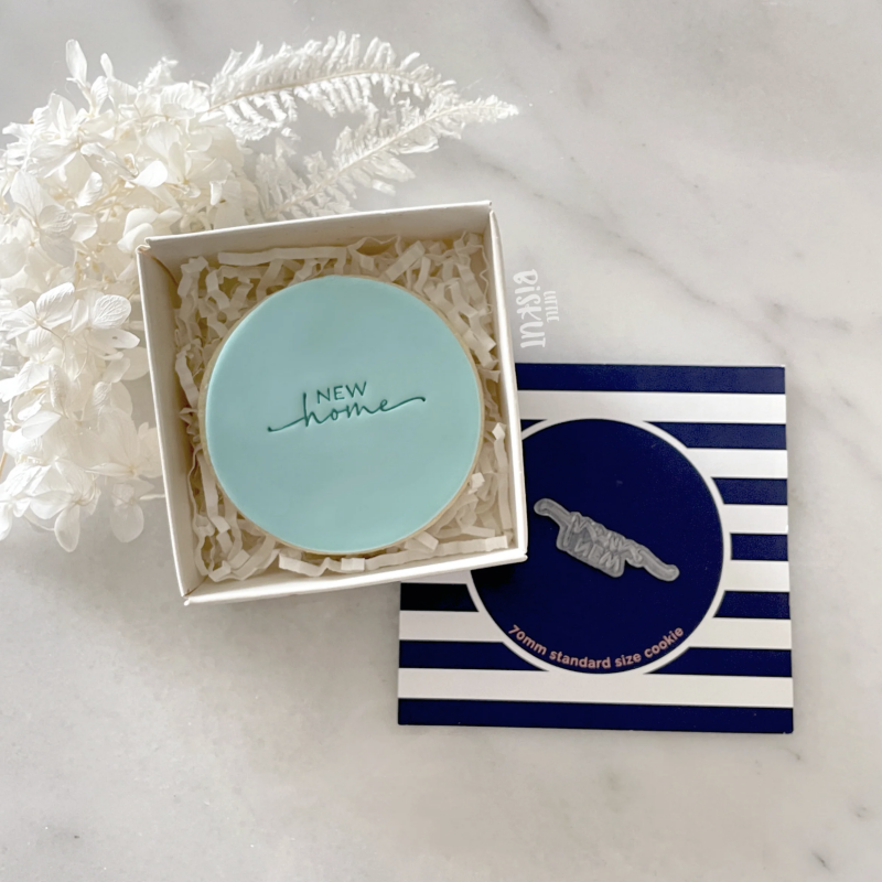 New Home Tiny Text Stamp Little Biskut