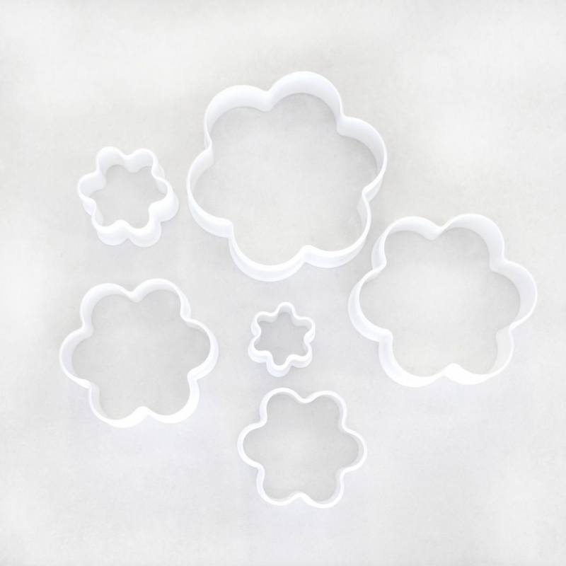 Petal Set of 6 Plastic Cookie Cutters