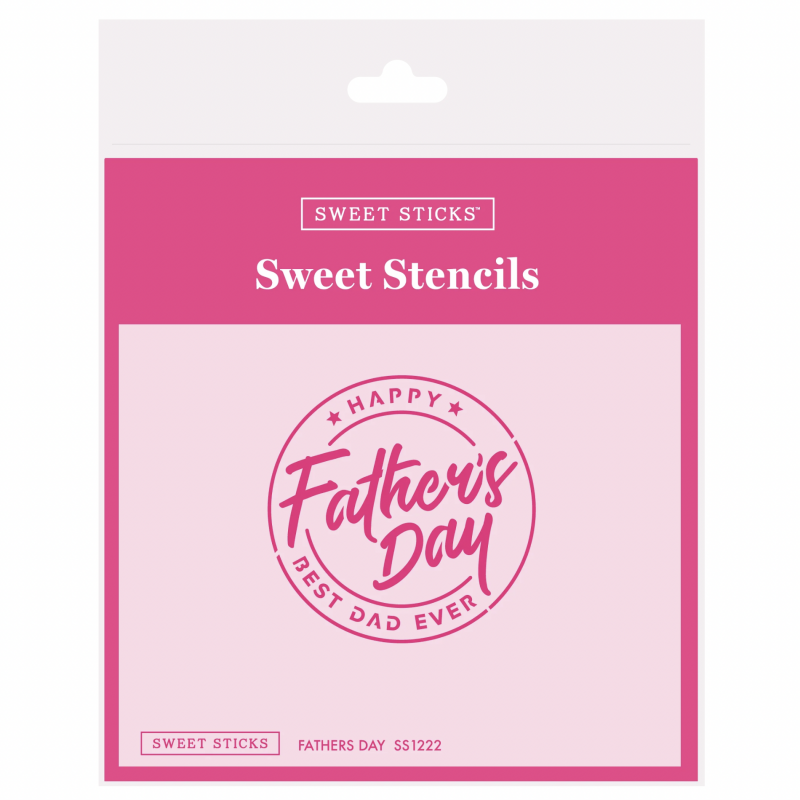 Happy Fathers Day Circle Stencil by Sweet Sticks