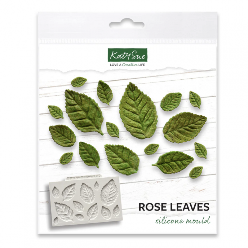 Rose Leaves Silicone Mould by Katy Sue