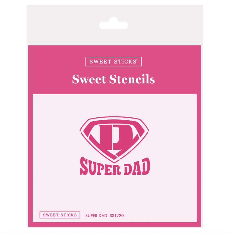 Super Dad Stencil by Sweet Sticks