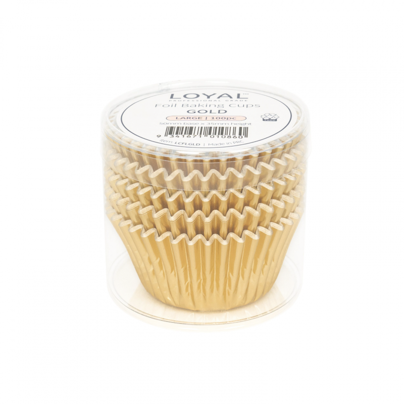 Loyal Large Foil Baking Cups Gold (100pc)