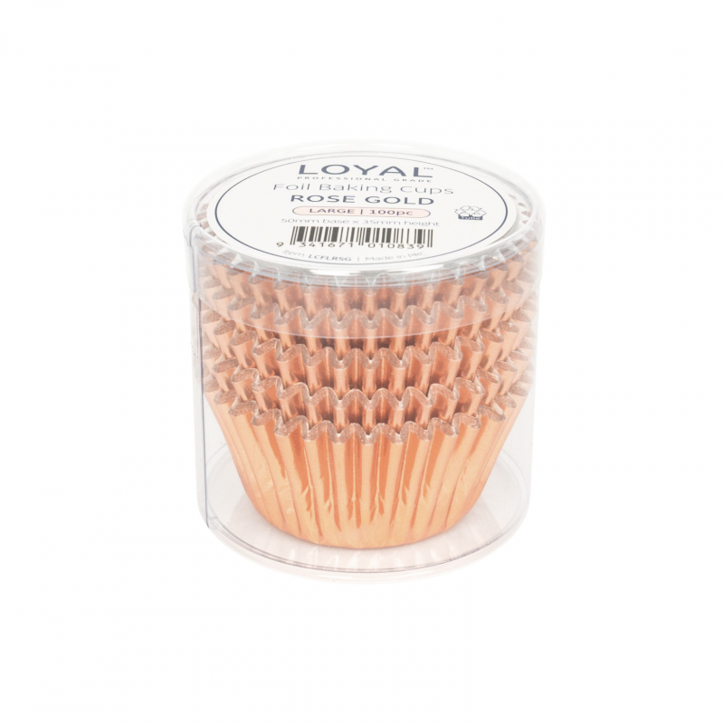 Loyal Large Foil Baking Cups Rose Gold (100pc)