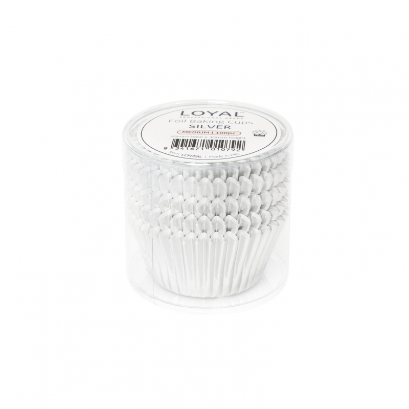 Loyal Medium Foil Baking Cups Silver (100pc)