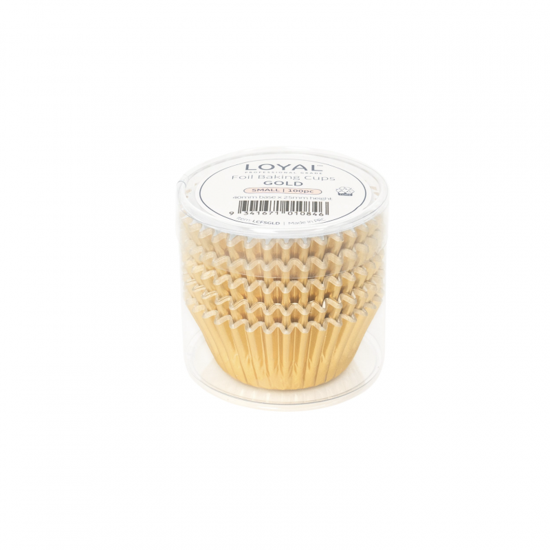 Loyal Small Foil Baking Cups Gold (100pc)