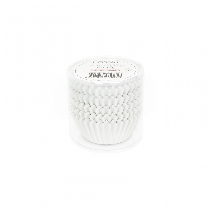 Loyal Small Foil Baking Cups White (100pc)